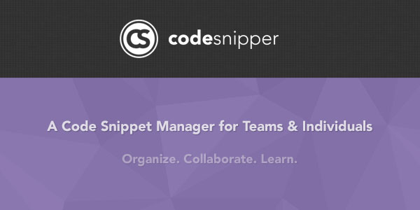 Code Snipper - A Code Snippet Manager For Teams & Individuals